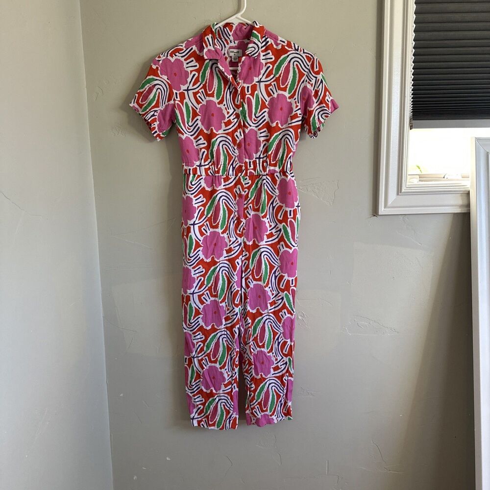 Diane Von Furstenberg Girls Size 10/12 Large Target Flower Groove Jumpsuit